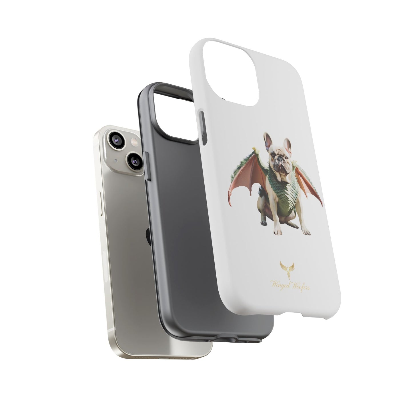 Fantasy French Bulldog Pet Phone Case with Dog in Wings Design