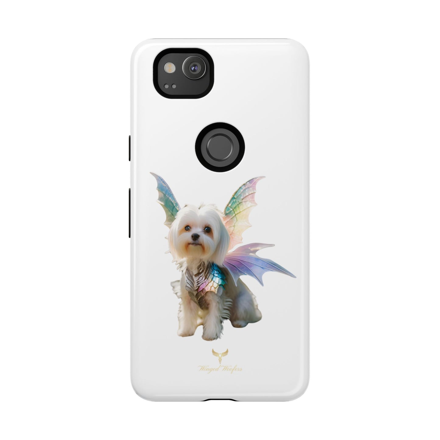 Maltese Dog with Wings Tough Phone Cases