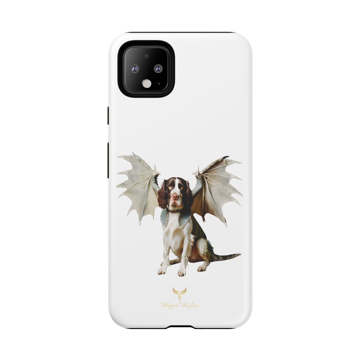 Fantasy Springer Spaniel Dog Phone Case - Tough Cases with Winged Companion Design