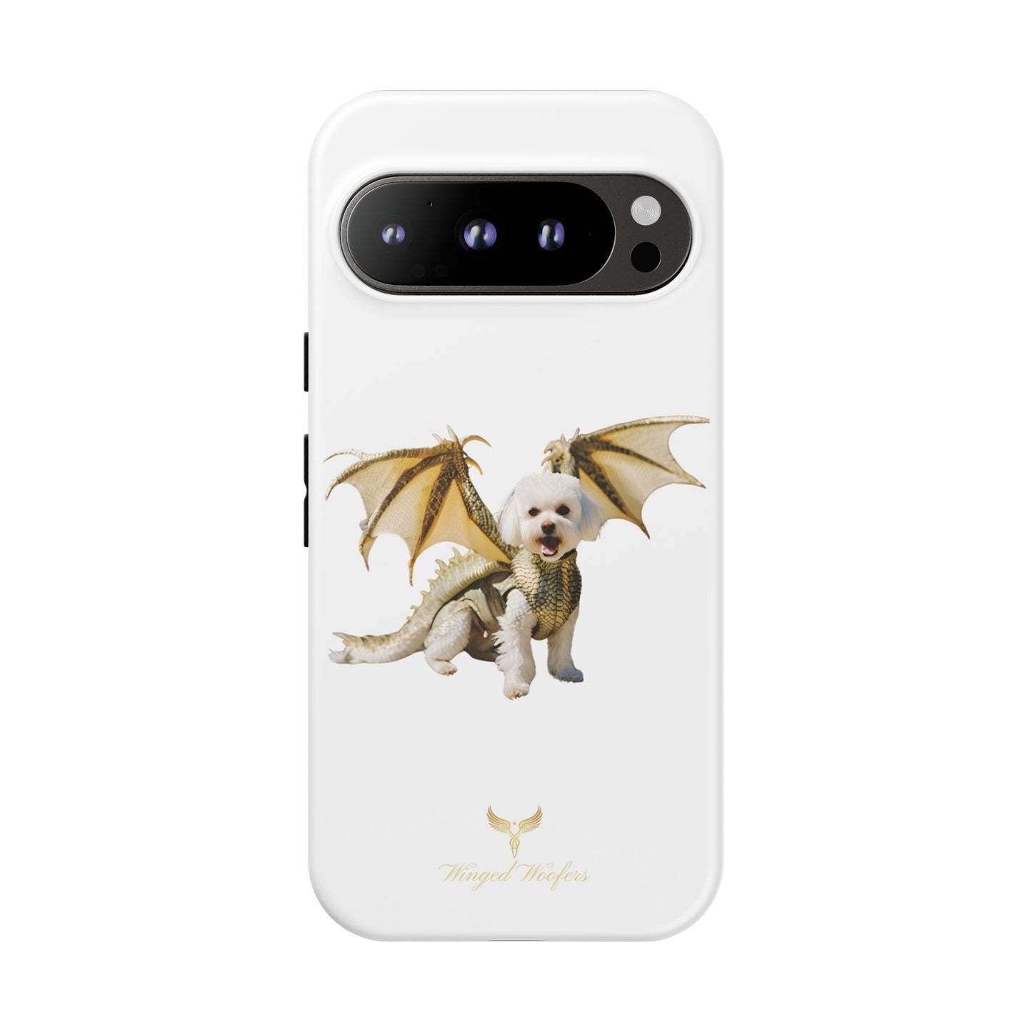 Cute Dragon Bichon Frisé Dog Phone Case - Tough and Stylish Pet-Themed Cover