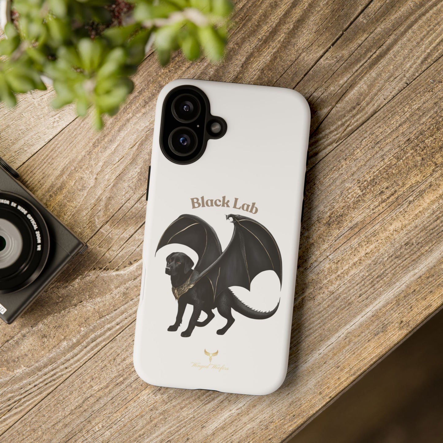 Black Labrador Dragon Case - Tough Phone Case for Pet Lovers