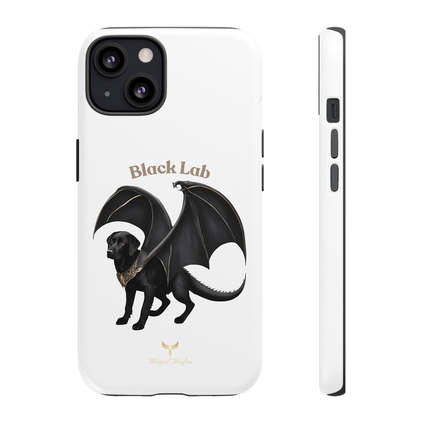 Black Labrador Dragon Case - Tough Phone Case for Pet Lovers