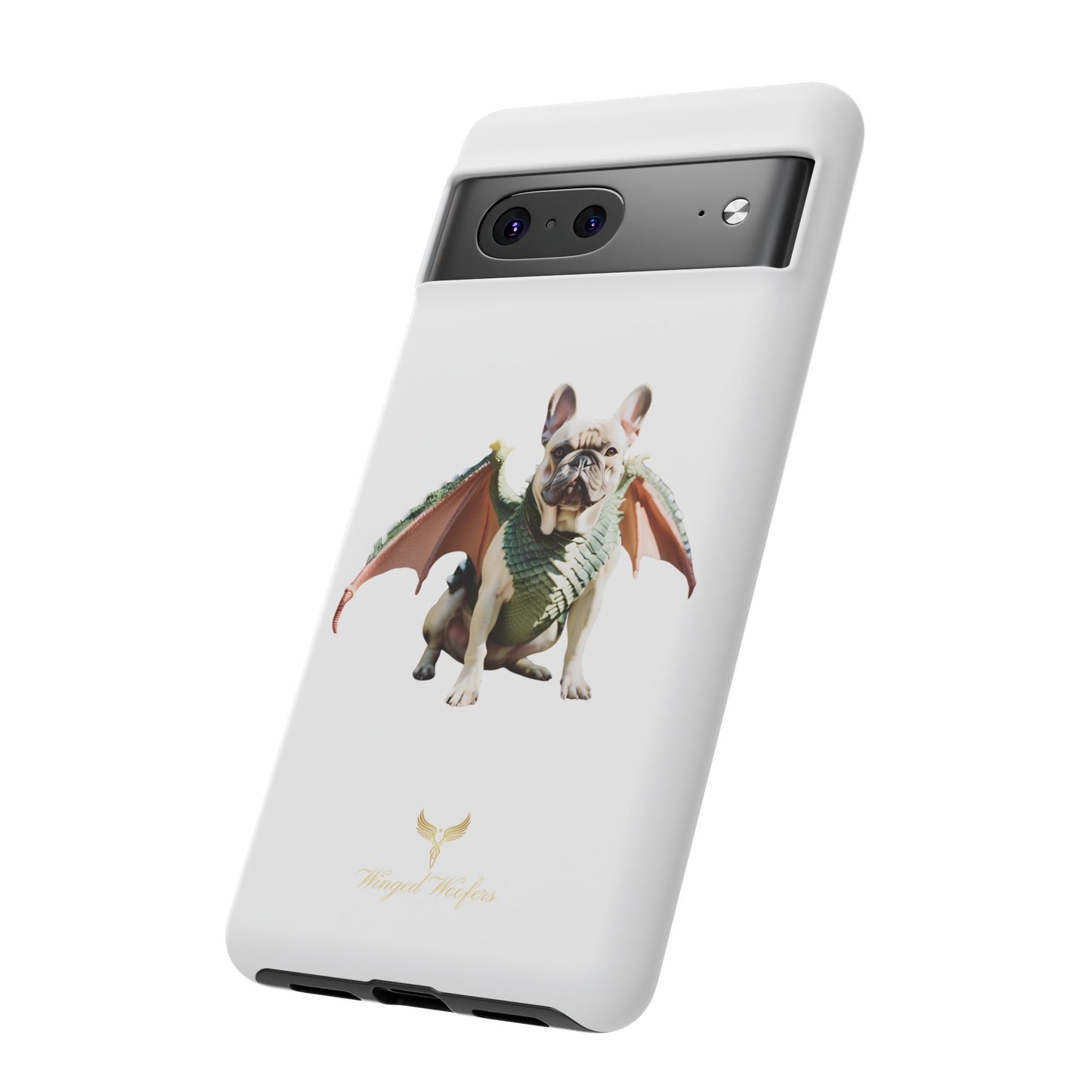 Fantasy French Bulldog Pet Phone Case with Dog in Wings Design