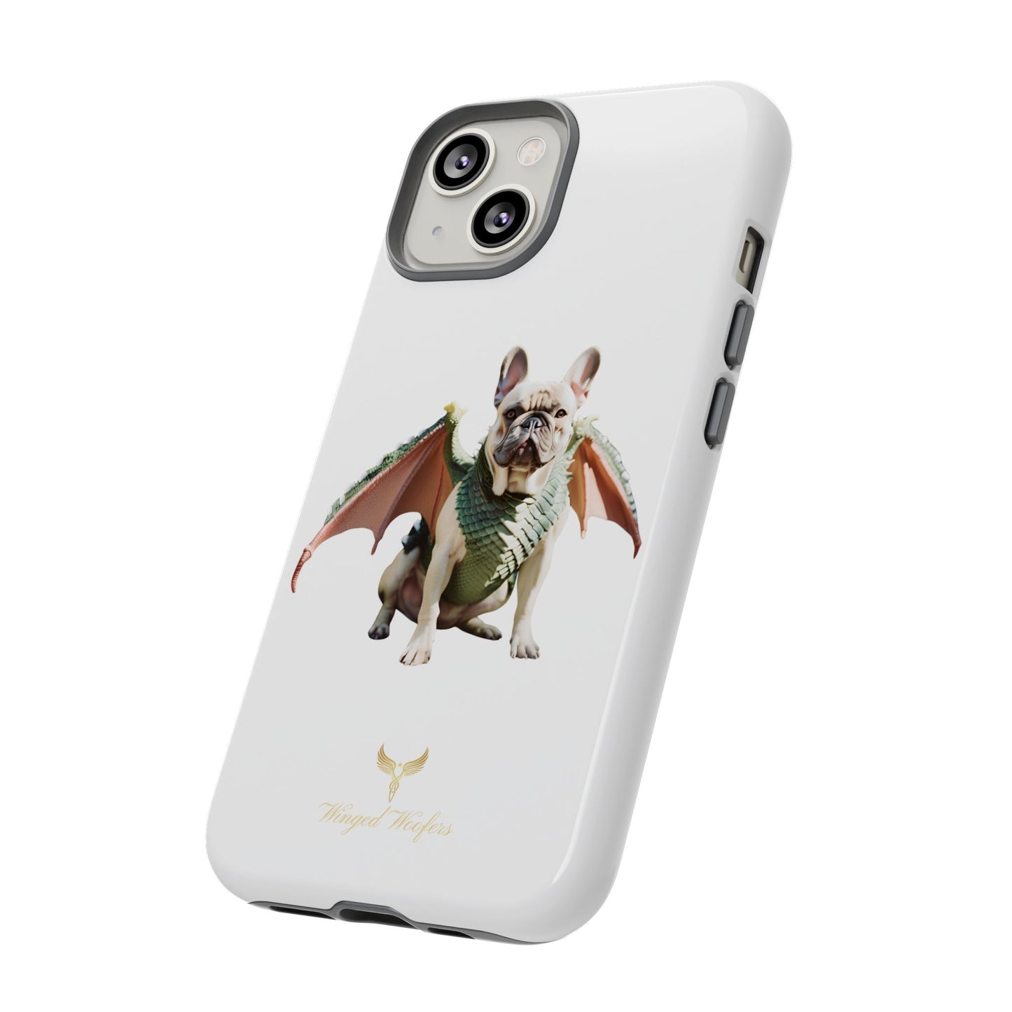 Fantasy French Bulldog Pet Phone Case with Dog in Wings Design