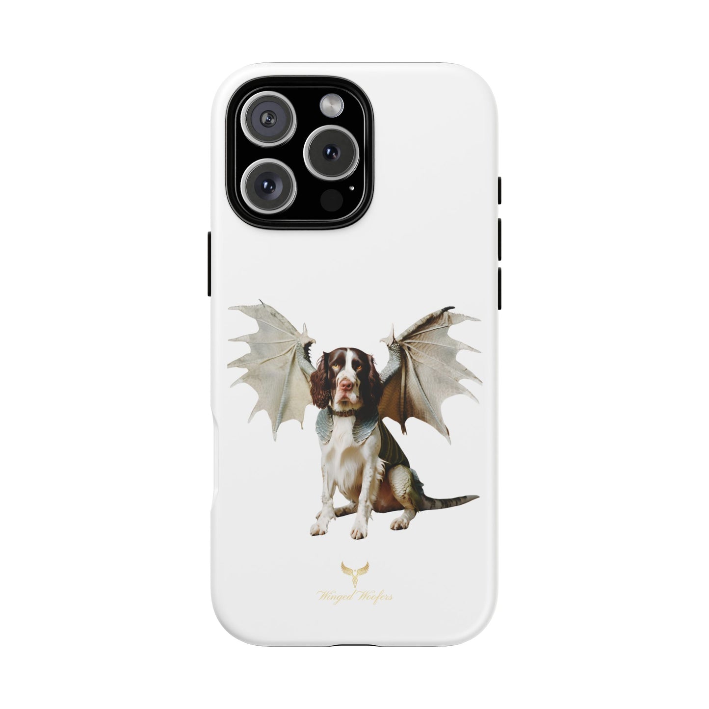 Fantasy Springer Spaniel Dog Phone Case - Tough Cases with Winged Companion Design