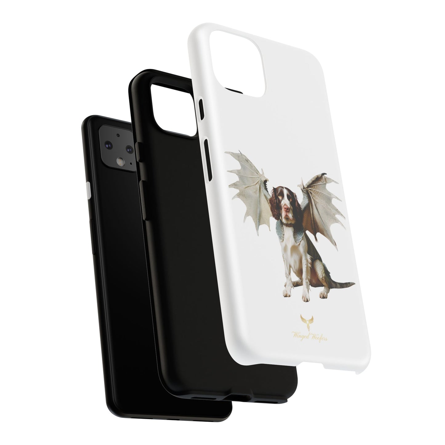 Fantasy Springer Spaniel Dog Phone Case - Tough Cases with Winged Companion Design