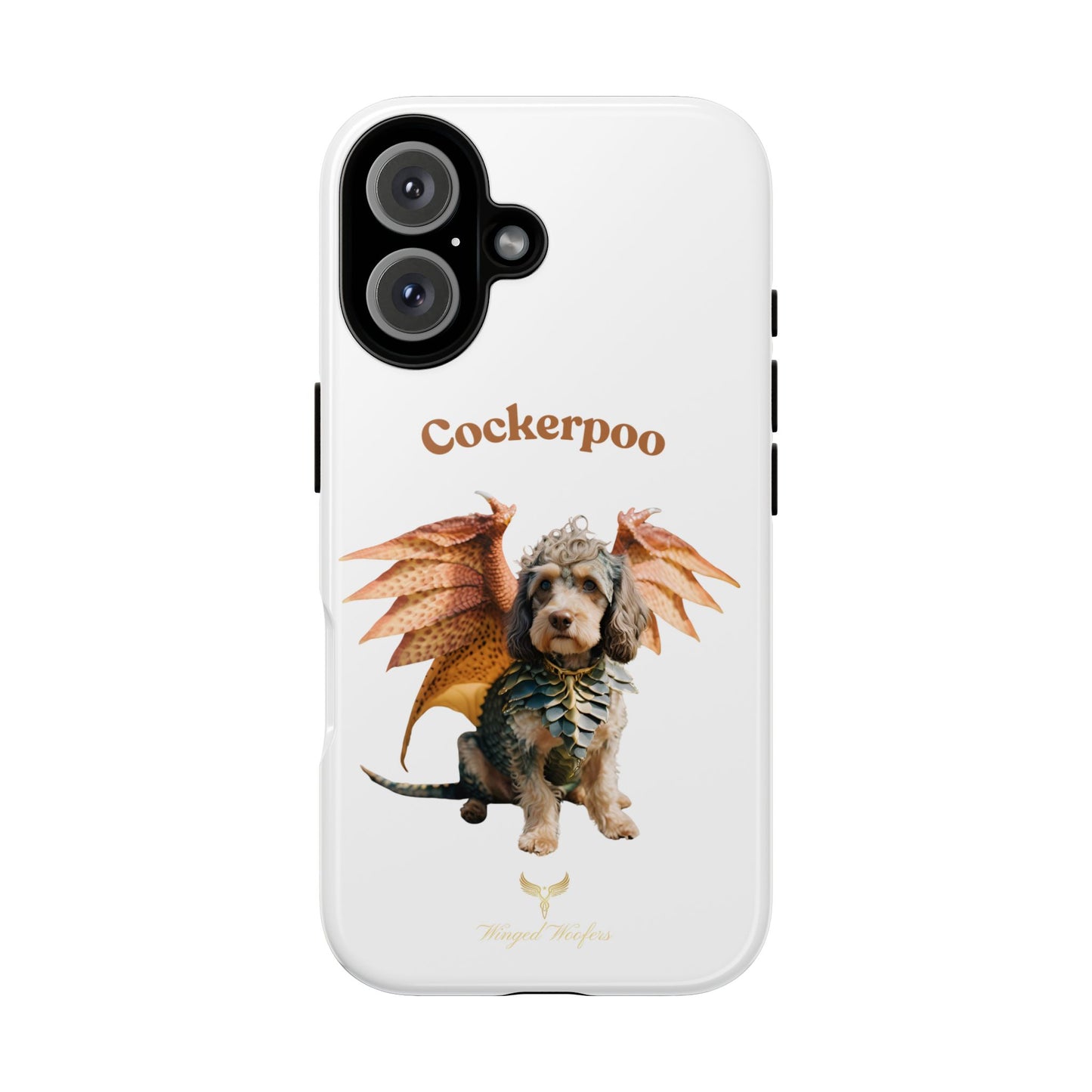 Cockerpoo Dragon Phone Case – Tough & Whimsical Pet Lover Gift