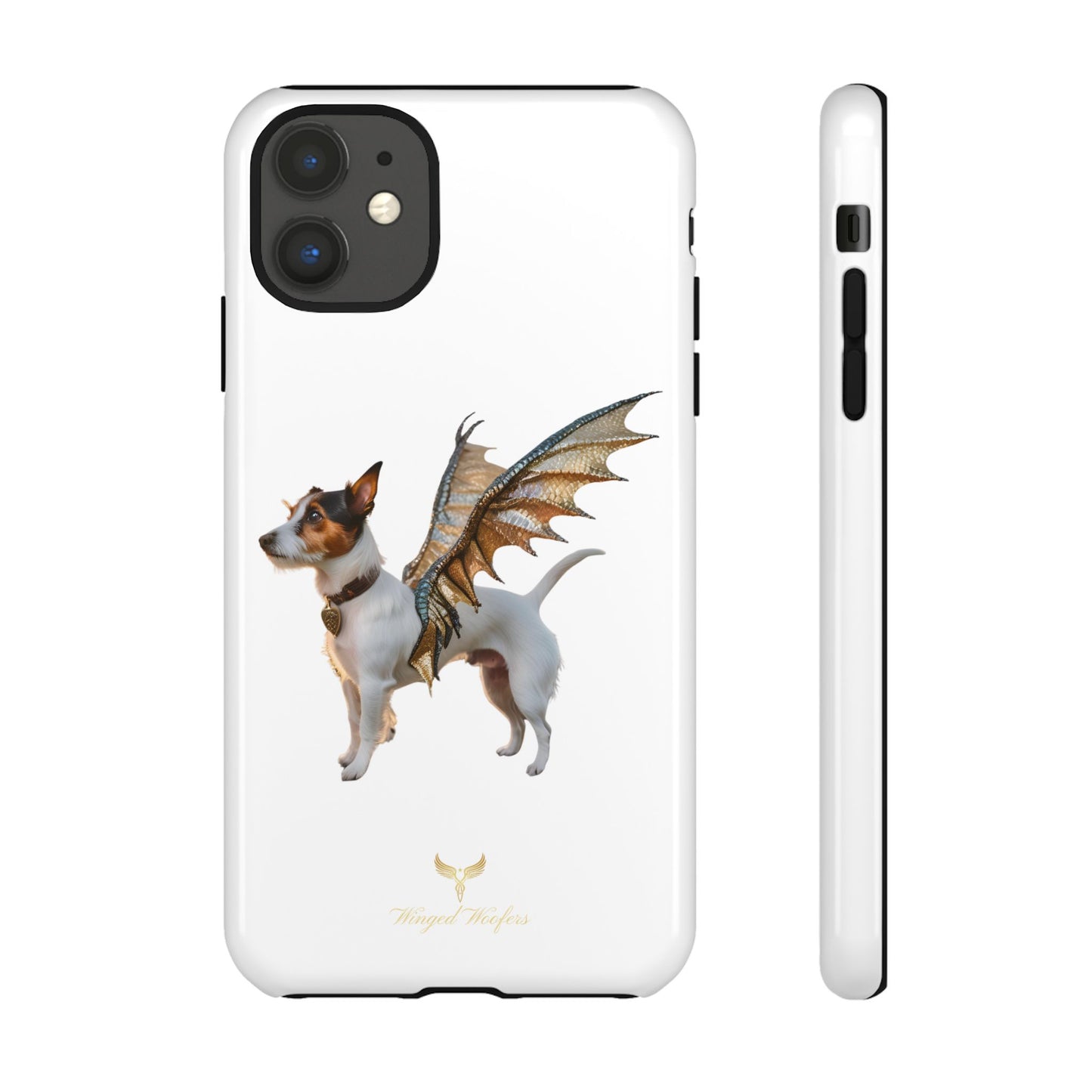 Fantasy Pet Phone Case - Tough Cases with Winged Jack Russell Dog Design