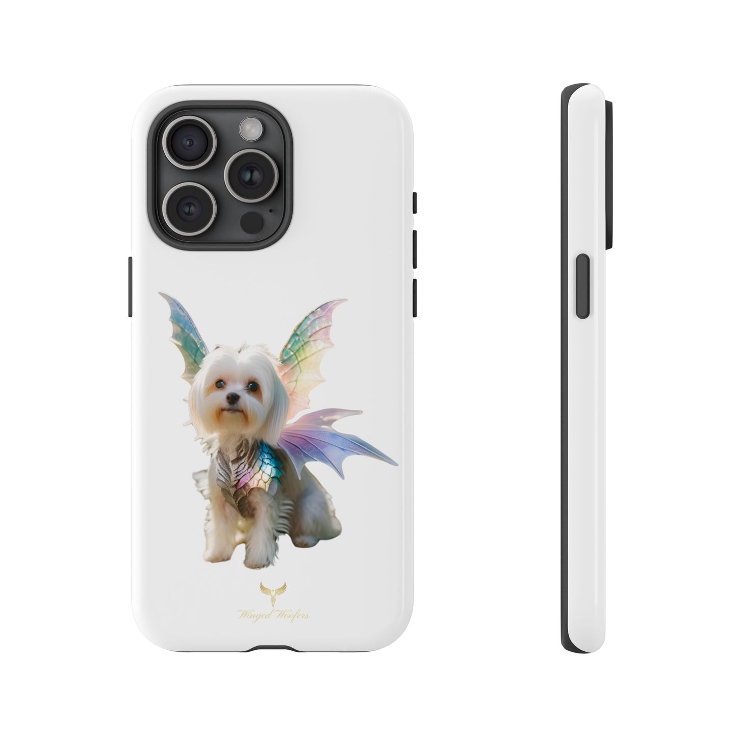 Maltese Dog with Wings Tough Phone Cases