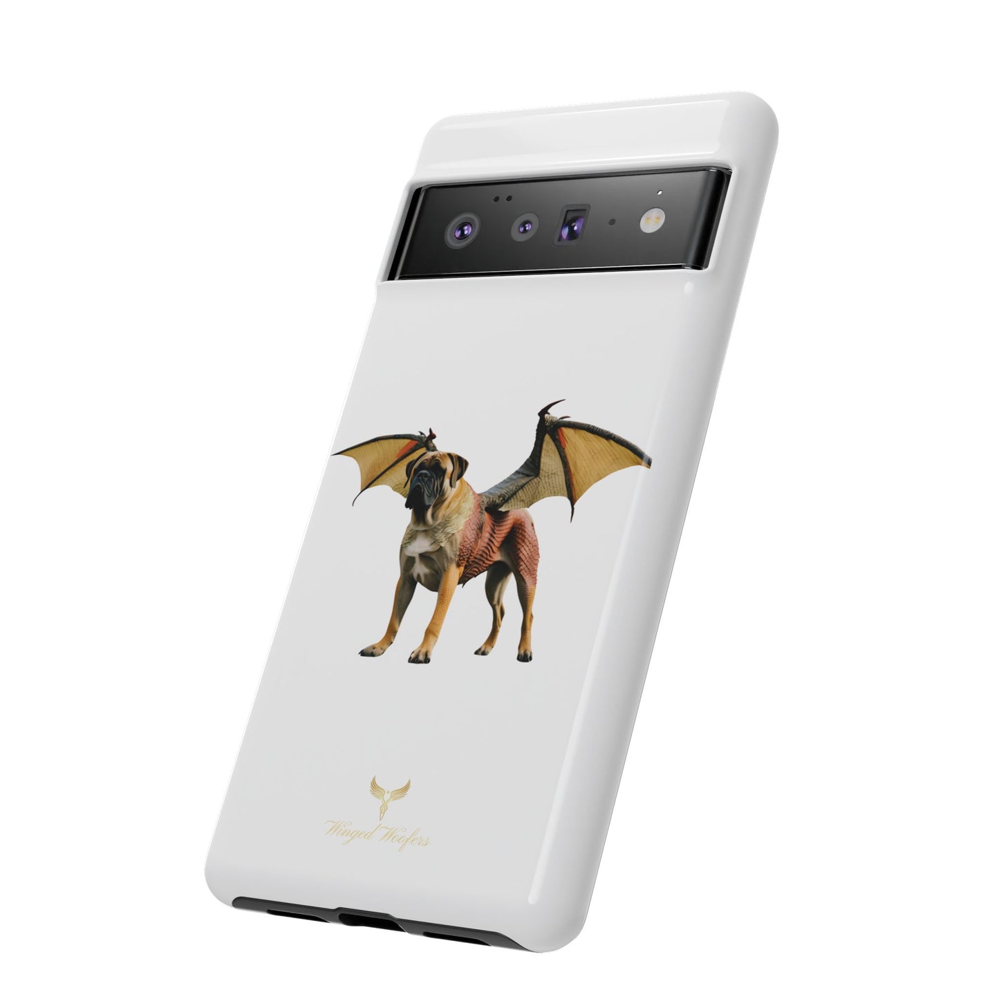 Fantasy Bullmastiff Dog Dragon Phone Case - Tough Cases with Winged Design