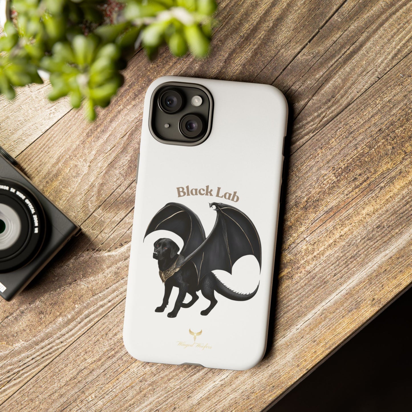 Black Labrador Dragon Case - Tough Phone Case for Pet Lovers