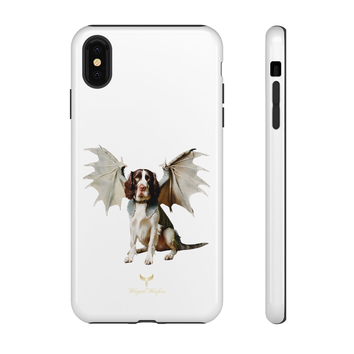 Fantasy Springer Spaniel Dog Phone Case - Tough Cases with Winged Companion Design