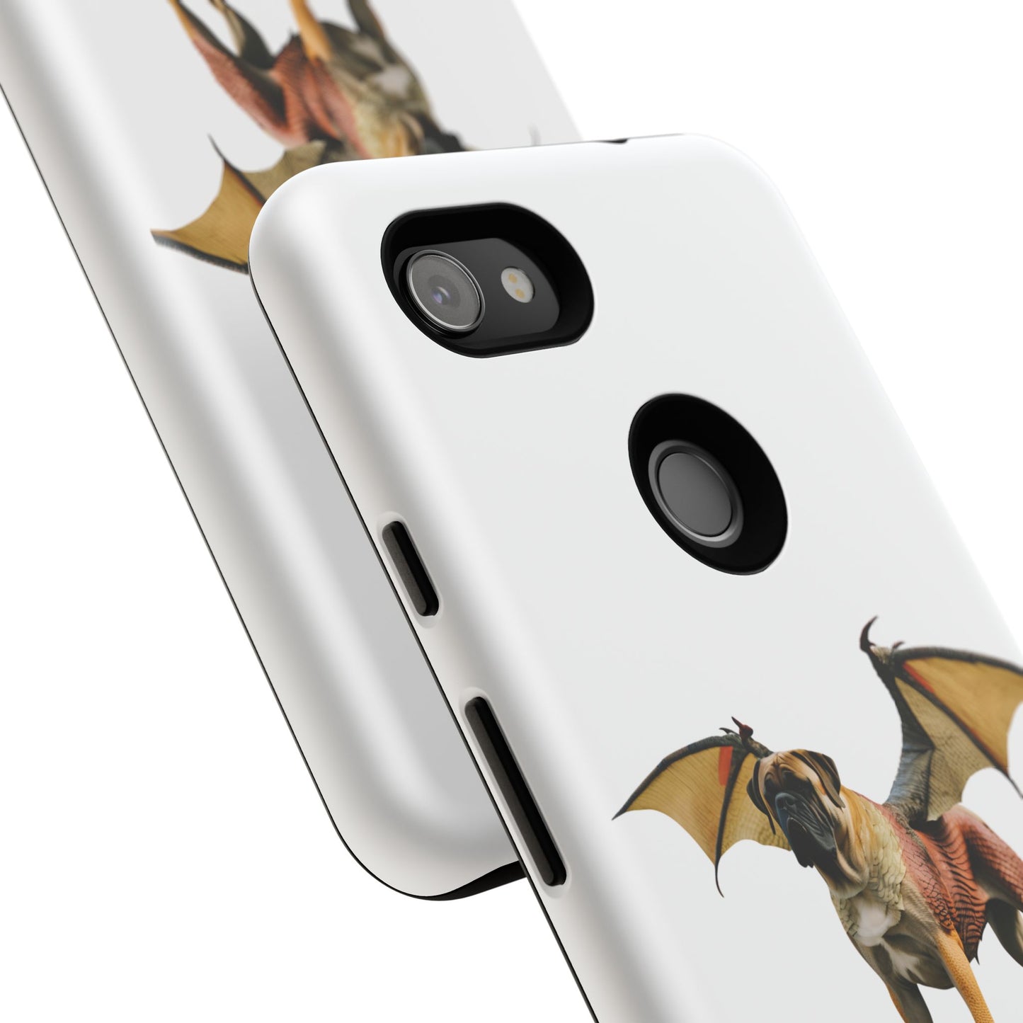 Fantasy Bullmastiff Dog Dragon Phone Case - Tough Cases with Winged Design