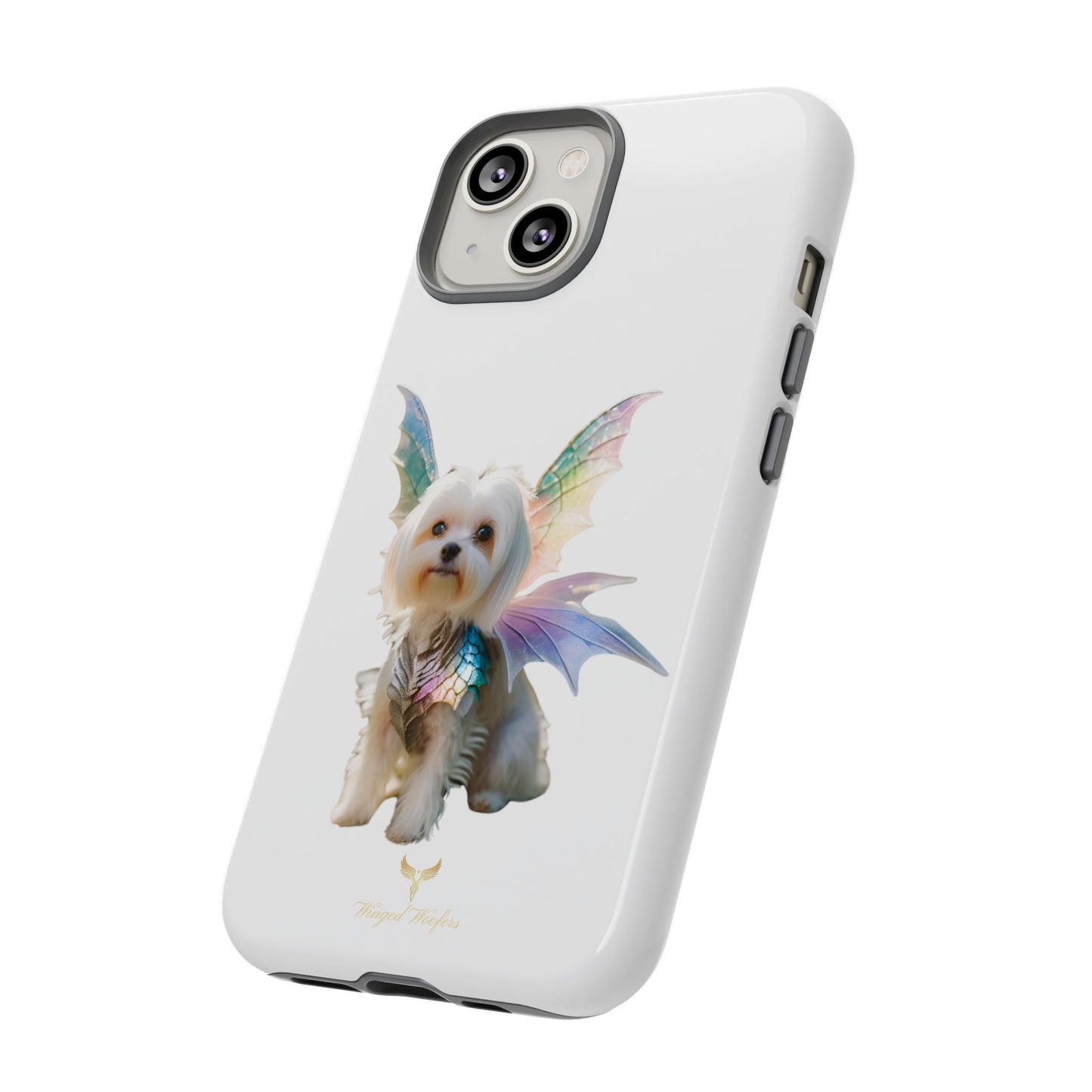 Maltese Dog with Wings Tough Phone Cases