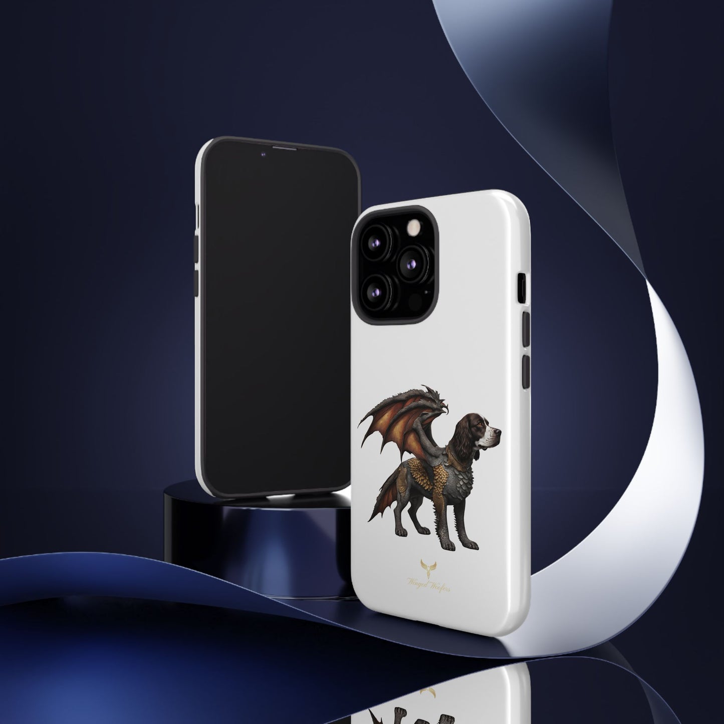 Fantasy Springer Spaniel as a Dragon Phone Case - Tough Cases for Pet Lovers