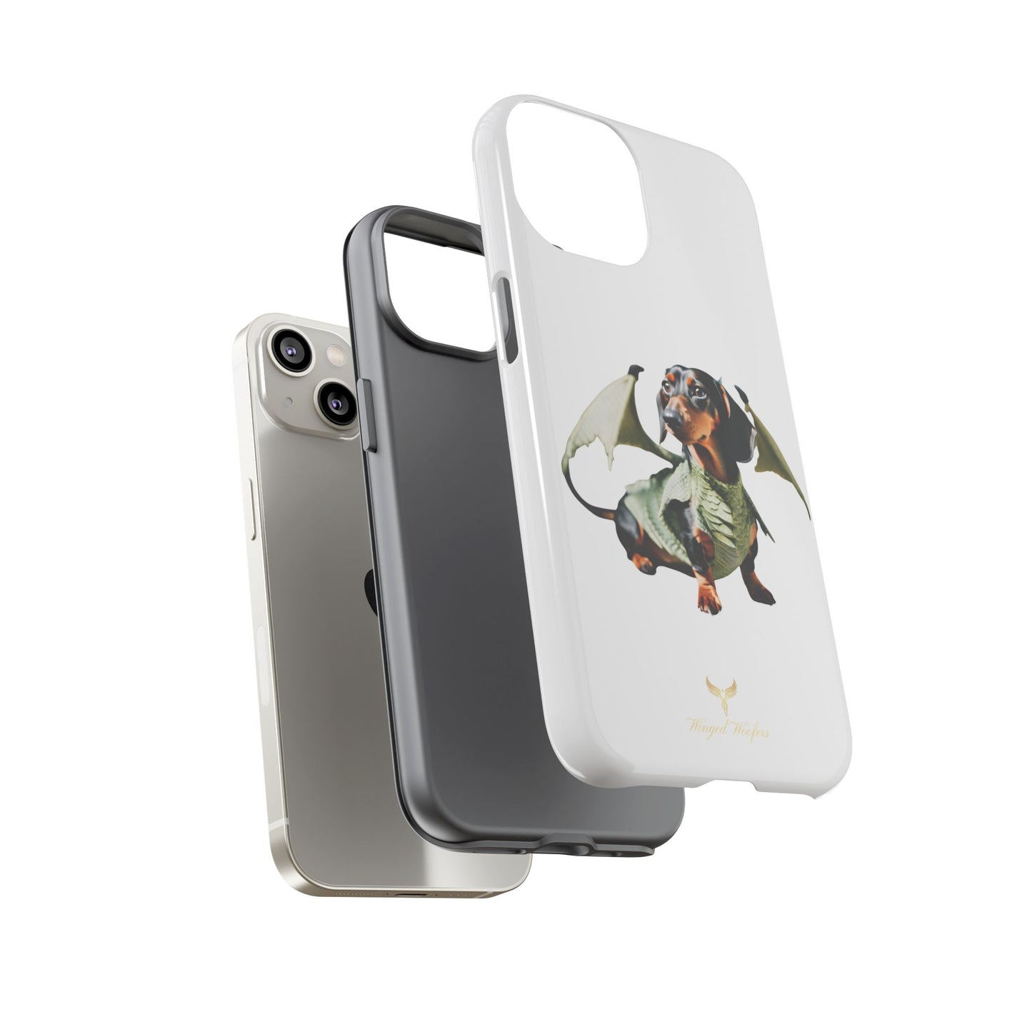 Whimsical Dragon Dog Phone Case - Tough Cases for Pet Lovers