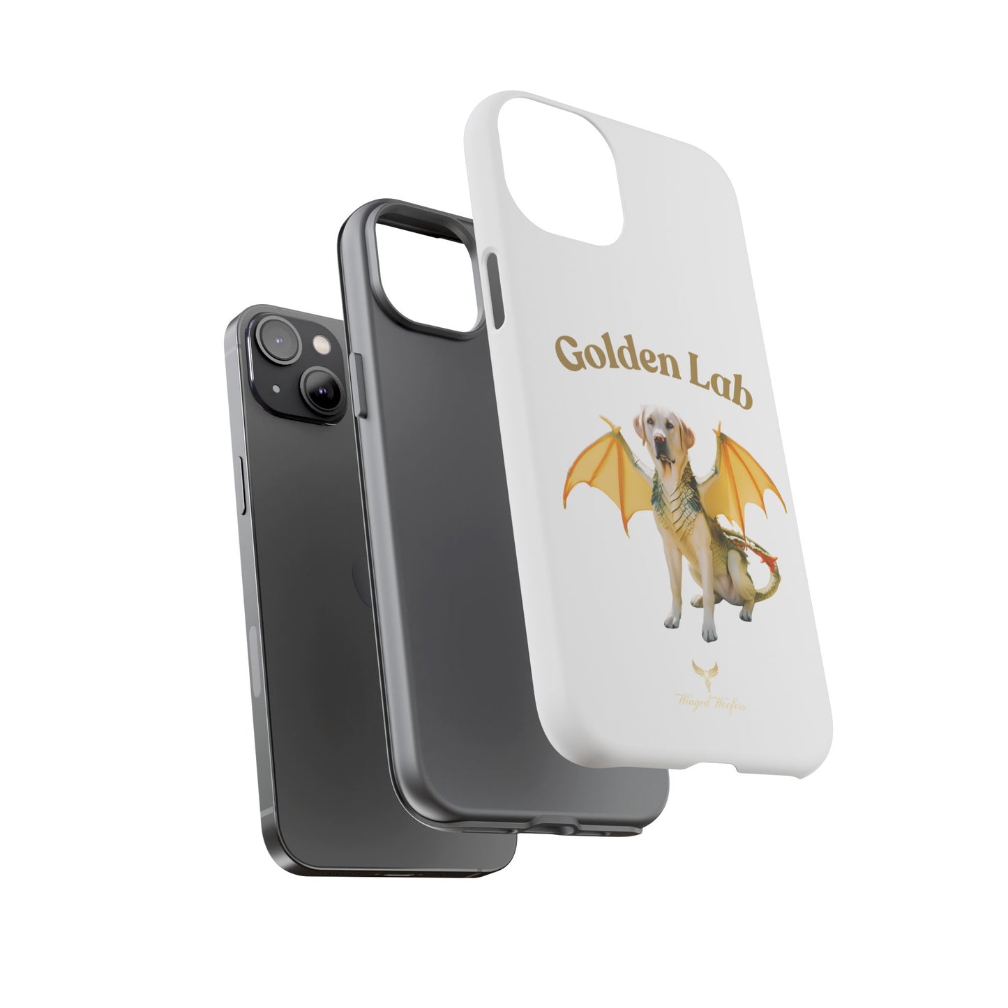 Golden Lab Dragon Phone Case - Tough Protection with a Fun Twist