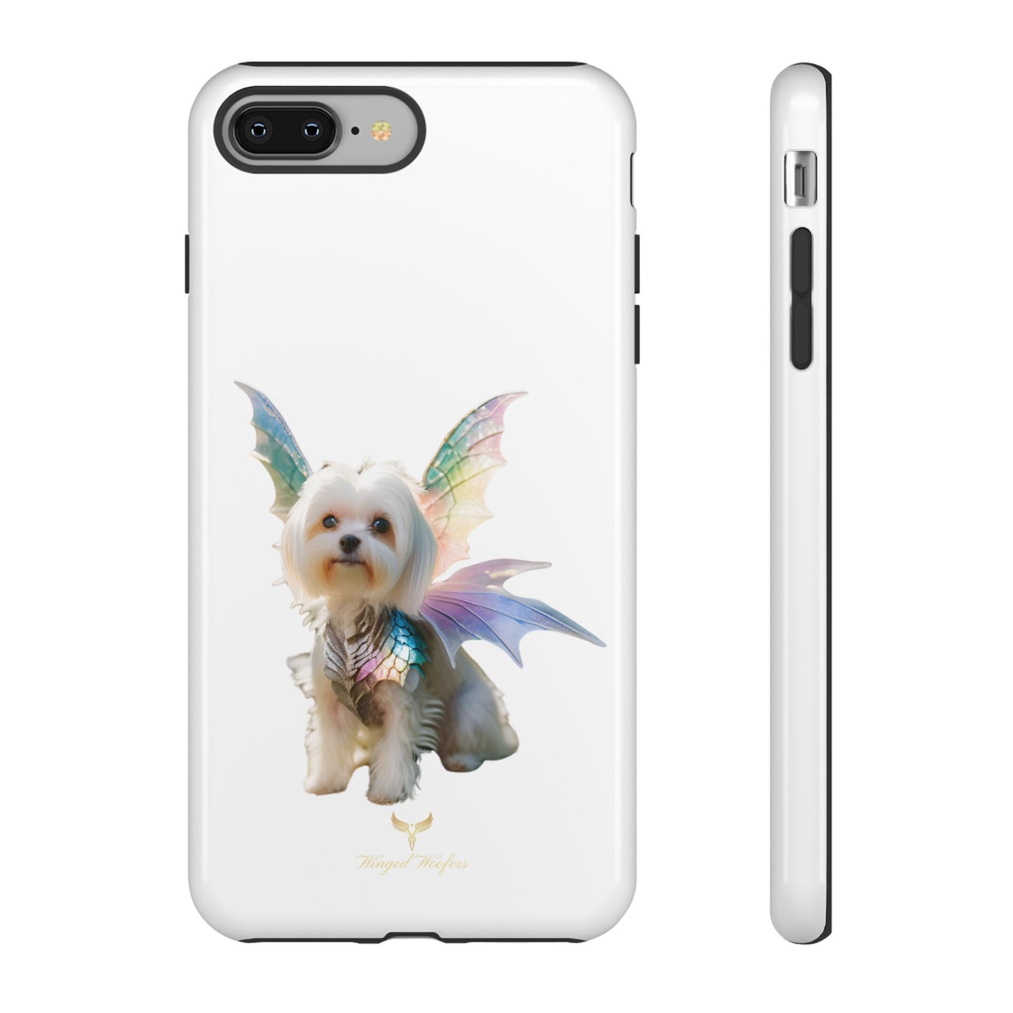 Maltese Dog with Wings Tough Phone Cases