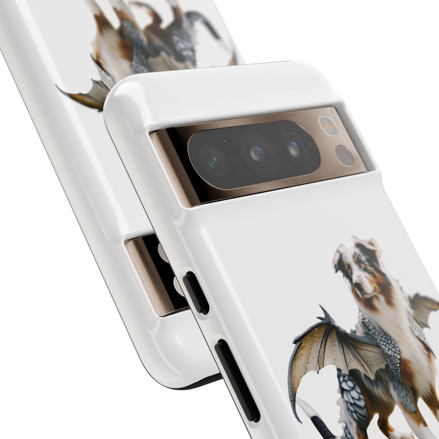 Fantasy Australian Shepherd Dog Phone Case with Wings - Tough Cases for Animal Lovers