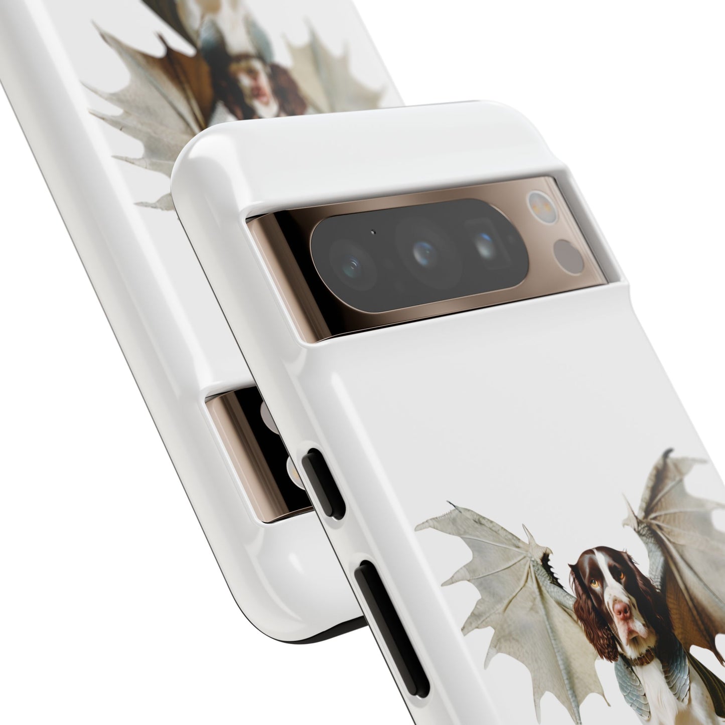 Fantasy Springer Spaniel Dog Phone Case - Tough Cases with Winged Companion Design