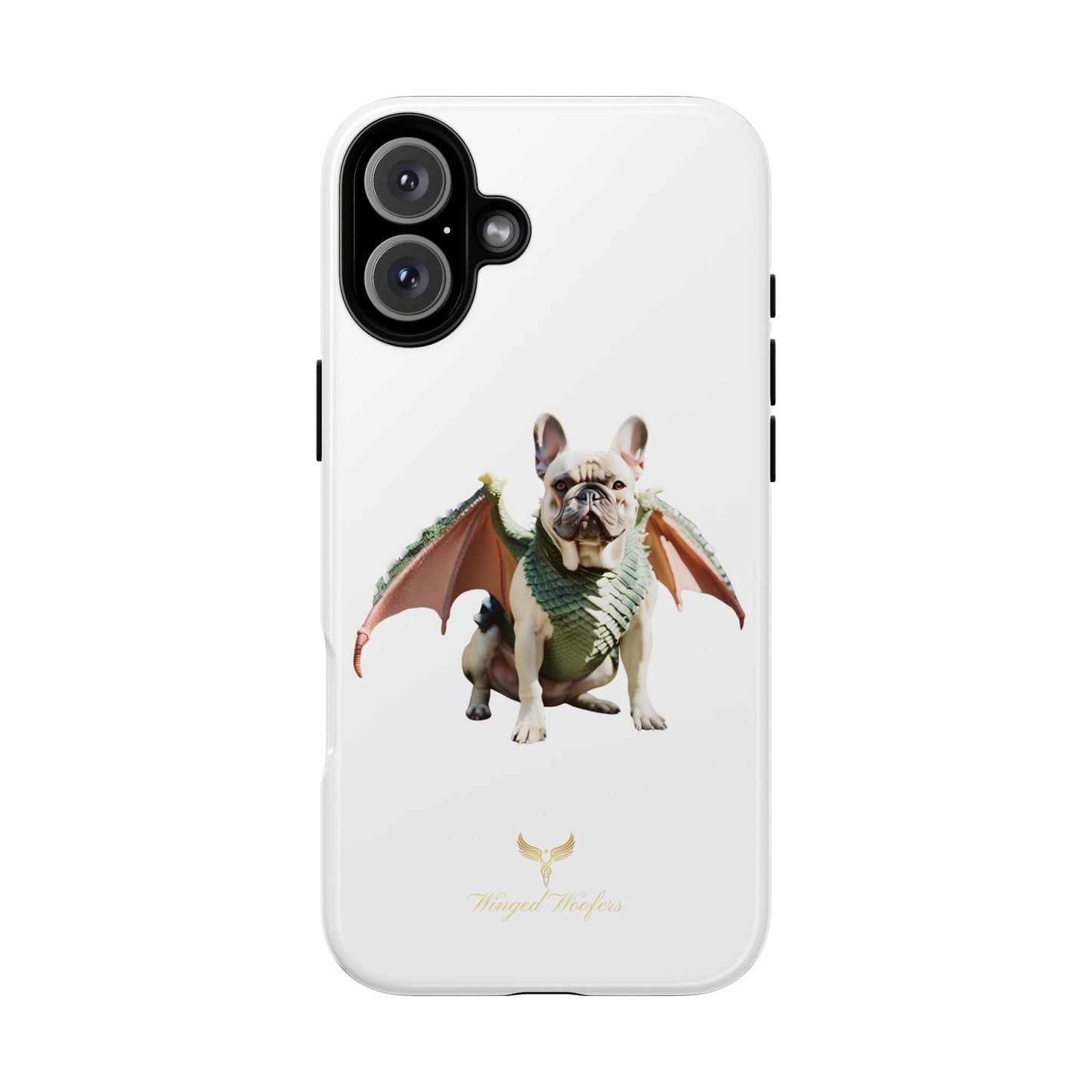 Fantasy French Bulldog Pet Phone Case with Dog in Wings Design