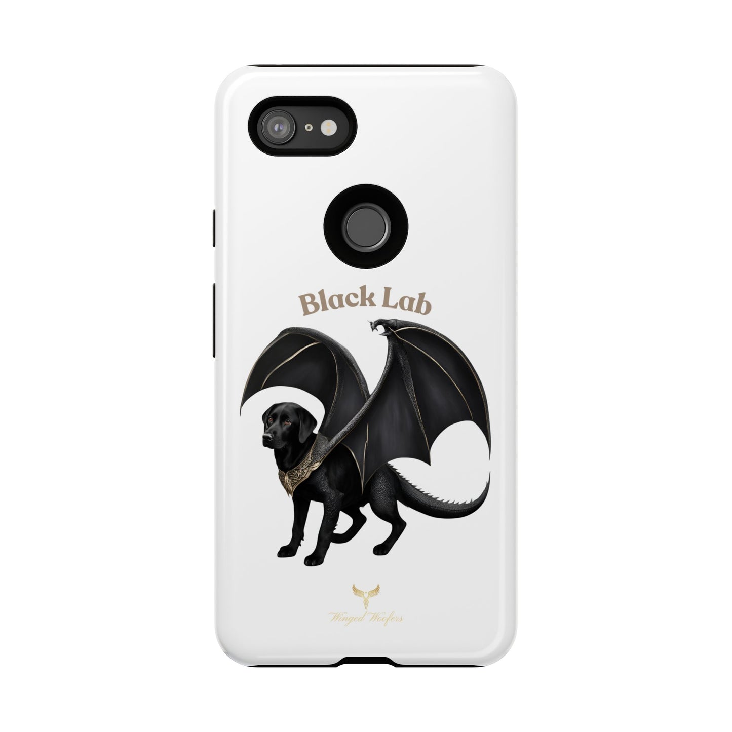 Black Labrador Dragon Case - Tough Phone Case for Pet Lovers