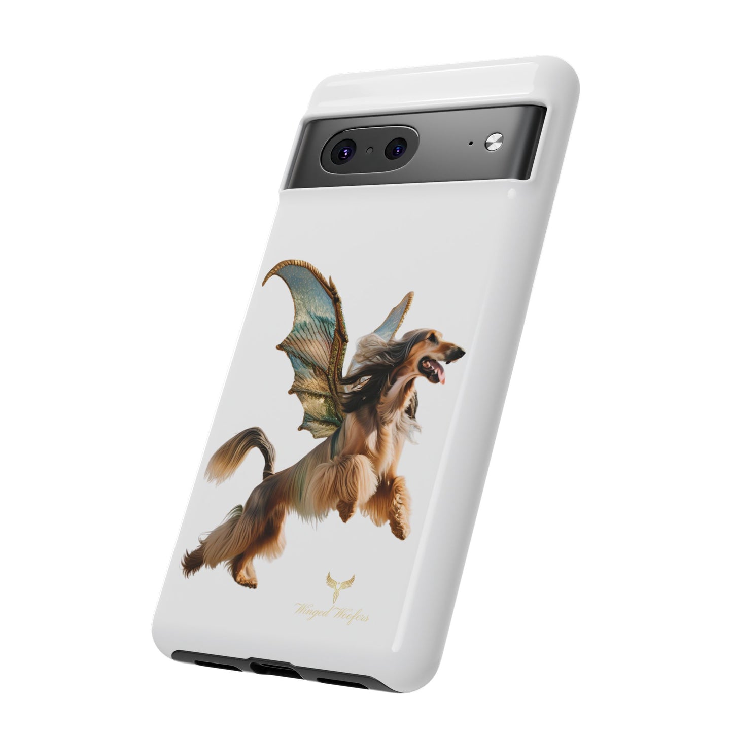 Magical Afghan Hound Dog Phone Case - Tough Cases with Winged Design