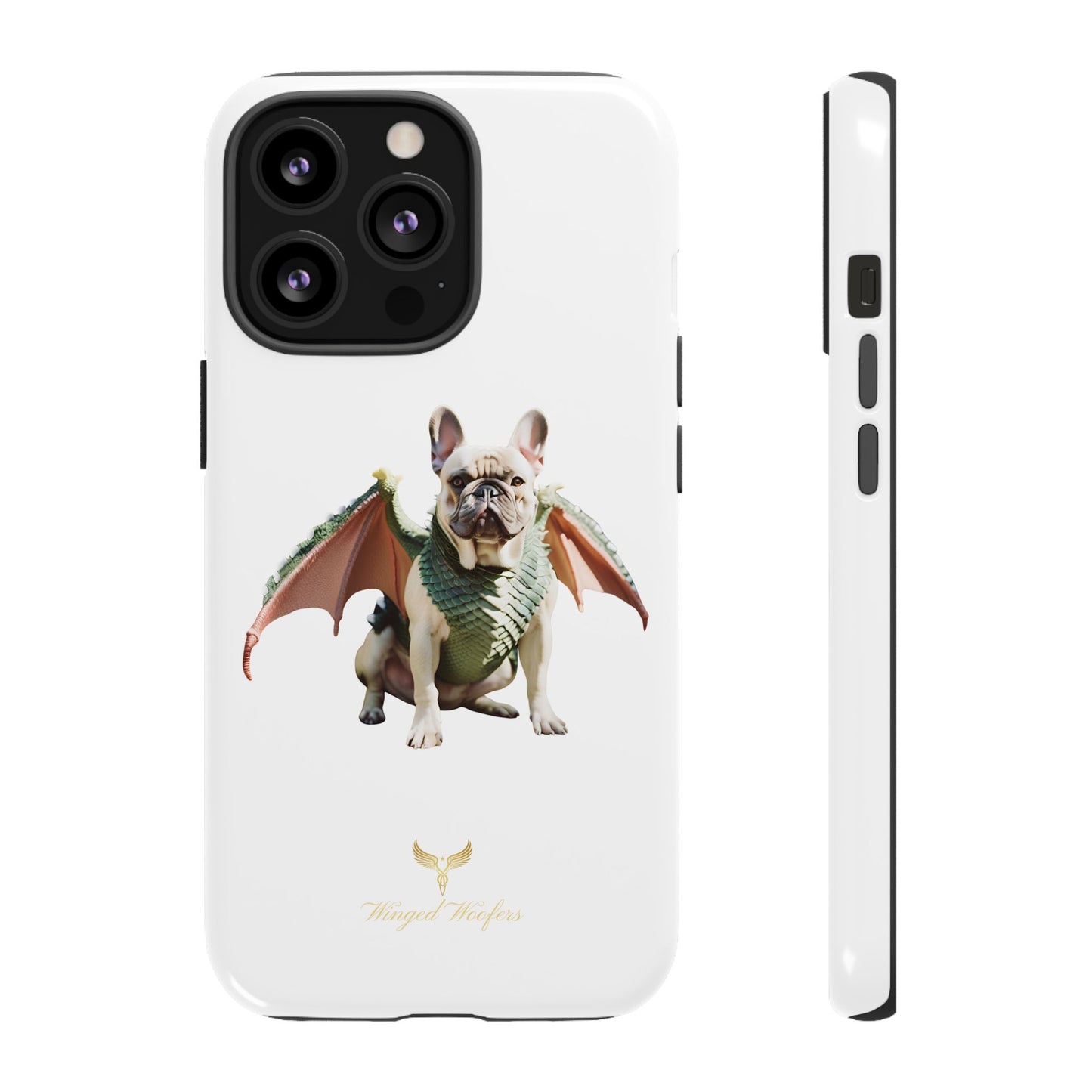 Fantasy French Bulldog Pet Phone Case with Dog in Wings Design