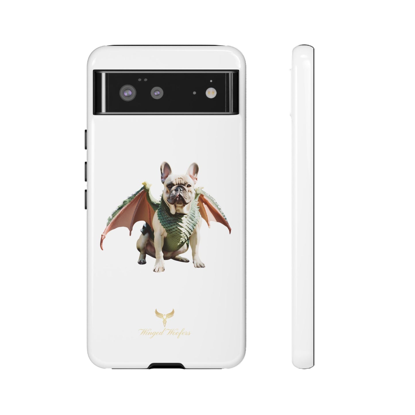 Fantasy French Bulldog Pet Phone Case with Dog in Wings Design