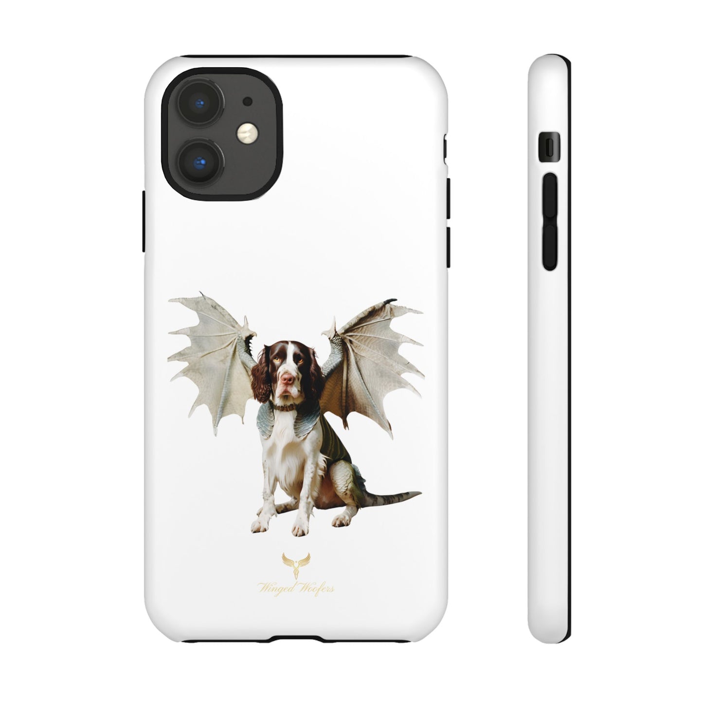 Fantasy Springer Spaniel Dog Phone Case - Tough Cases with Winged Companion Design