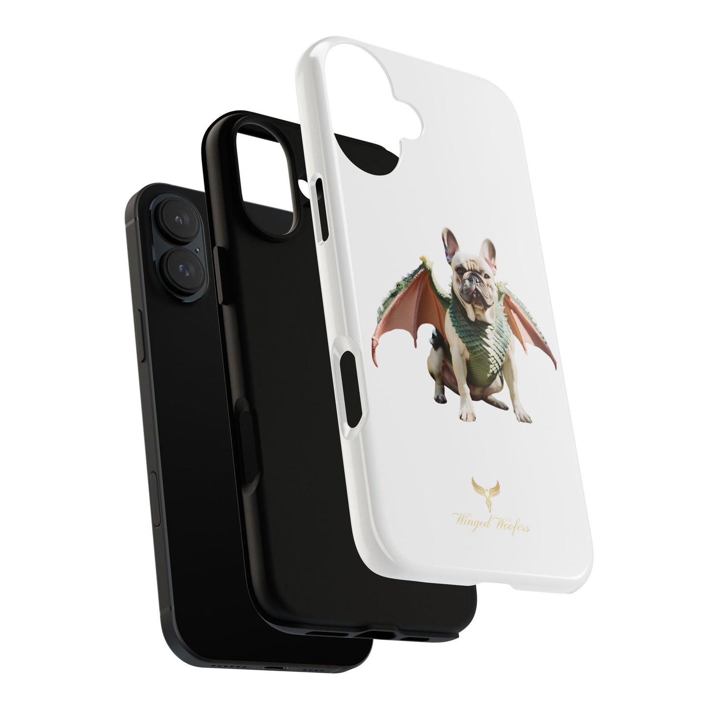 Fantasy French Bulldog Pet Phone Case with Dog in Wings Design