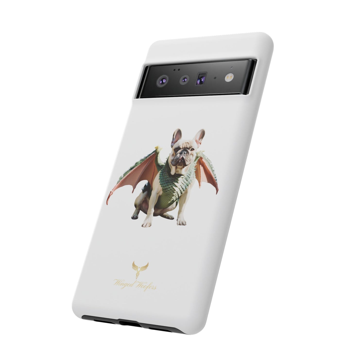 Fantasy French Bulldog Pet Phone Case with Dog in Wings Design