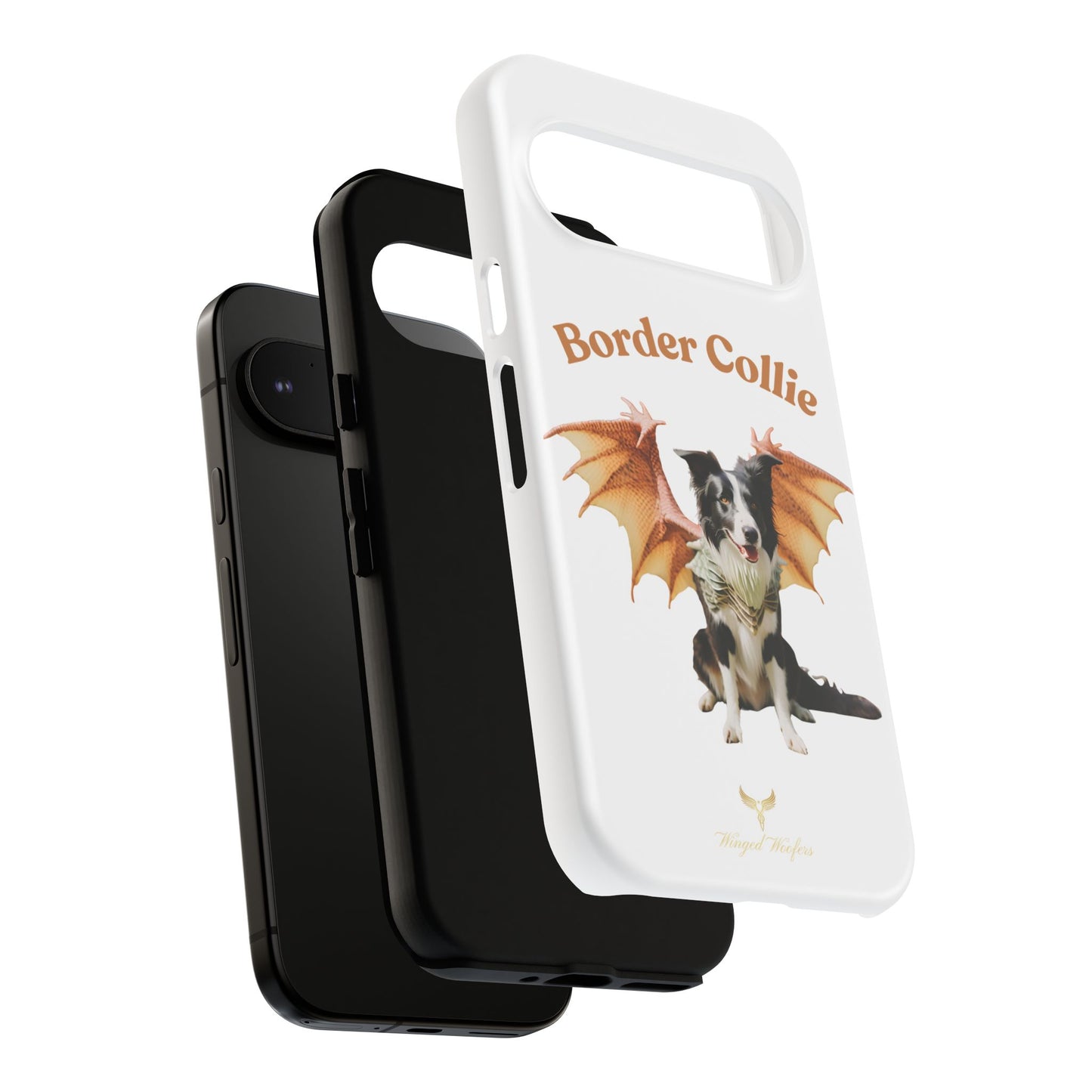 Border Collie Dragon Phone Case - Tough Cases for Dog Lovers