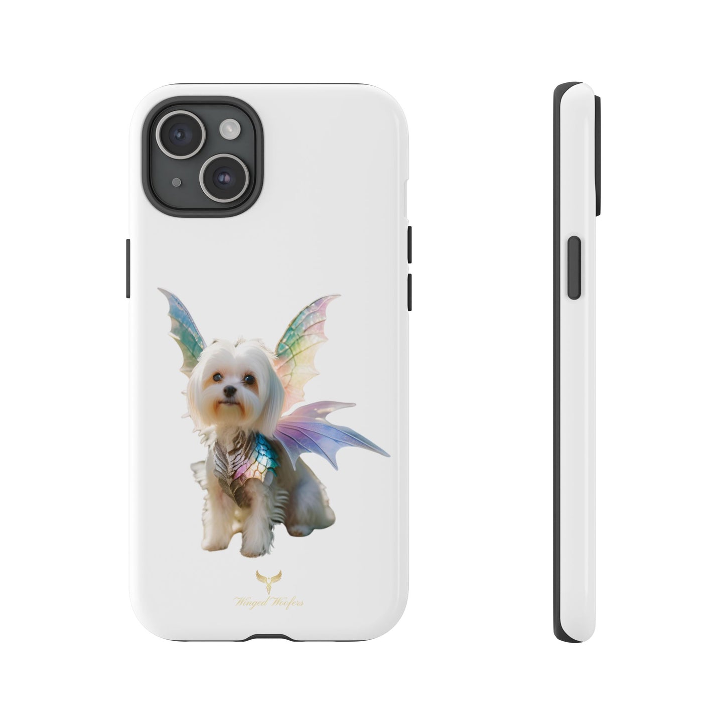 Maltese Dog with Wings Tough Phone Cases