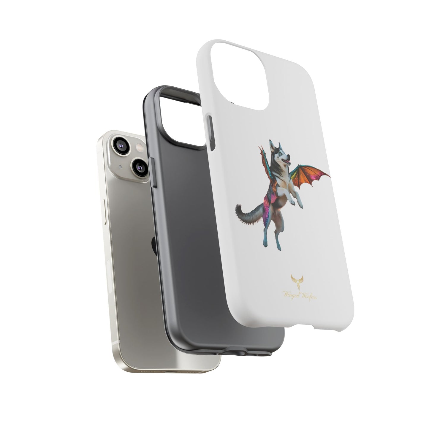 Magical Husky Pet Phone Case - Winged Dog Design | Tough Cases | Unique Animal Lover Gift