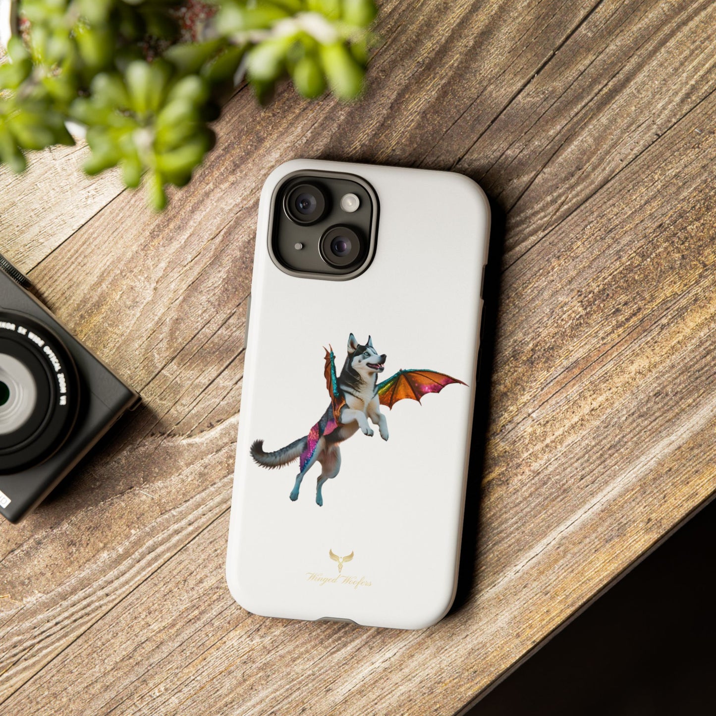 Magical Husky Pet Phone Case - Winged Dog Design | Tough Cases | Unique Animal Lover Gift