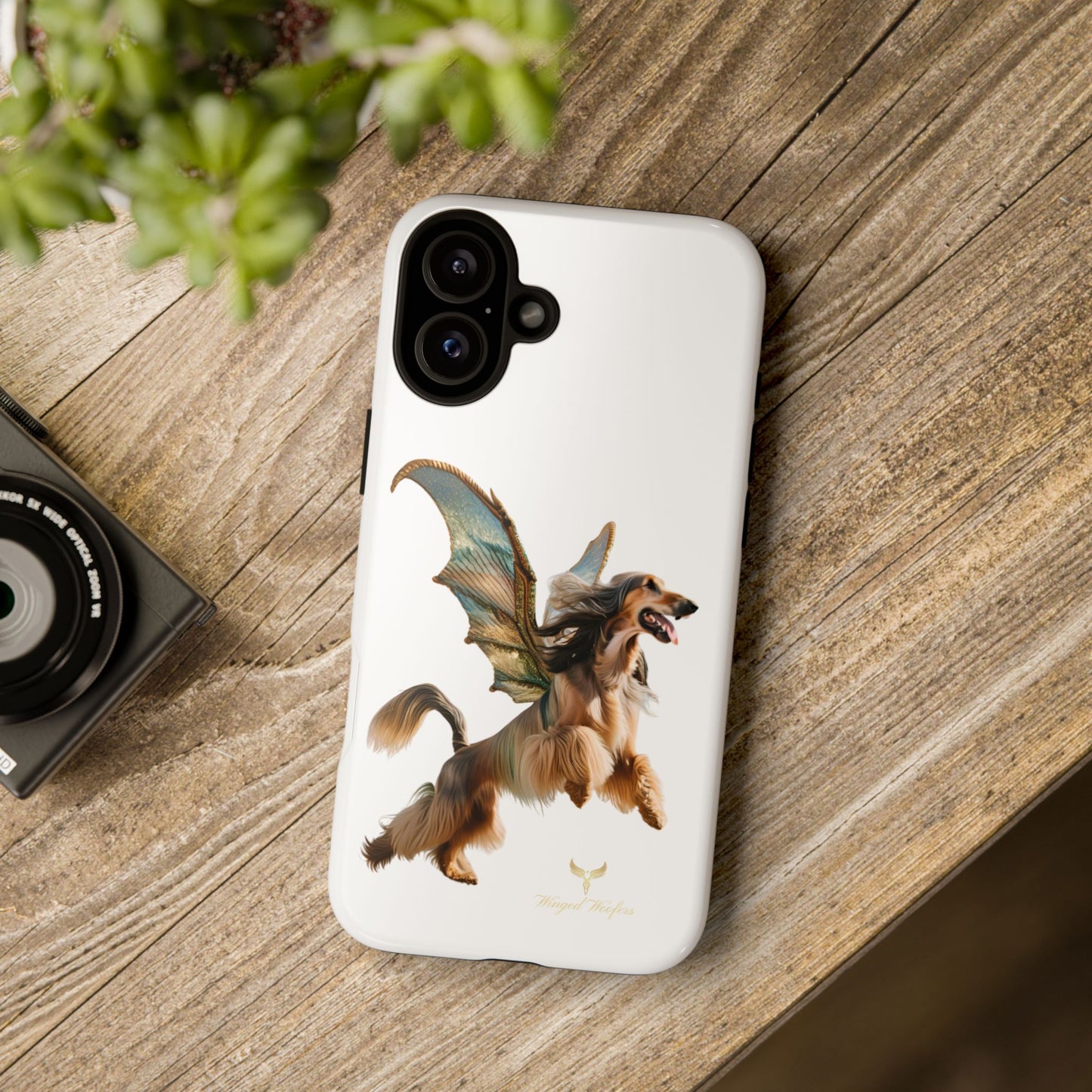 Magical Afghan Hound Dog Phone Case - Tough Cases with Winged Design