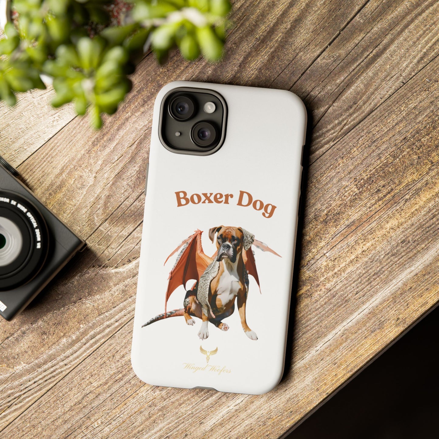 Boxer Dog Dragon Art Phone Case - Tough Cases