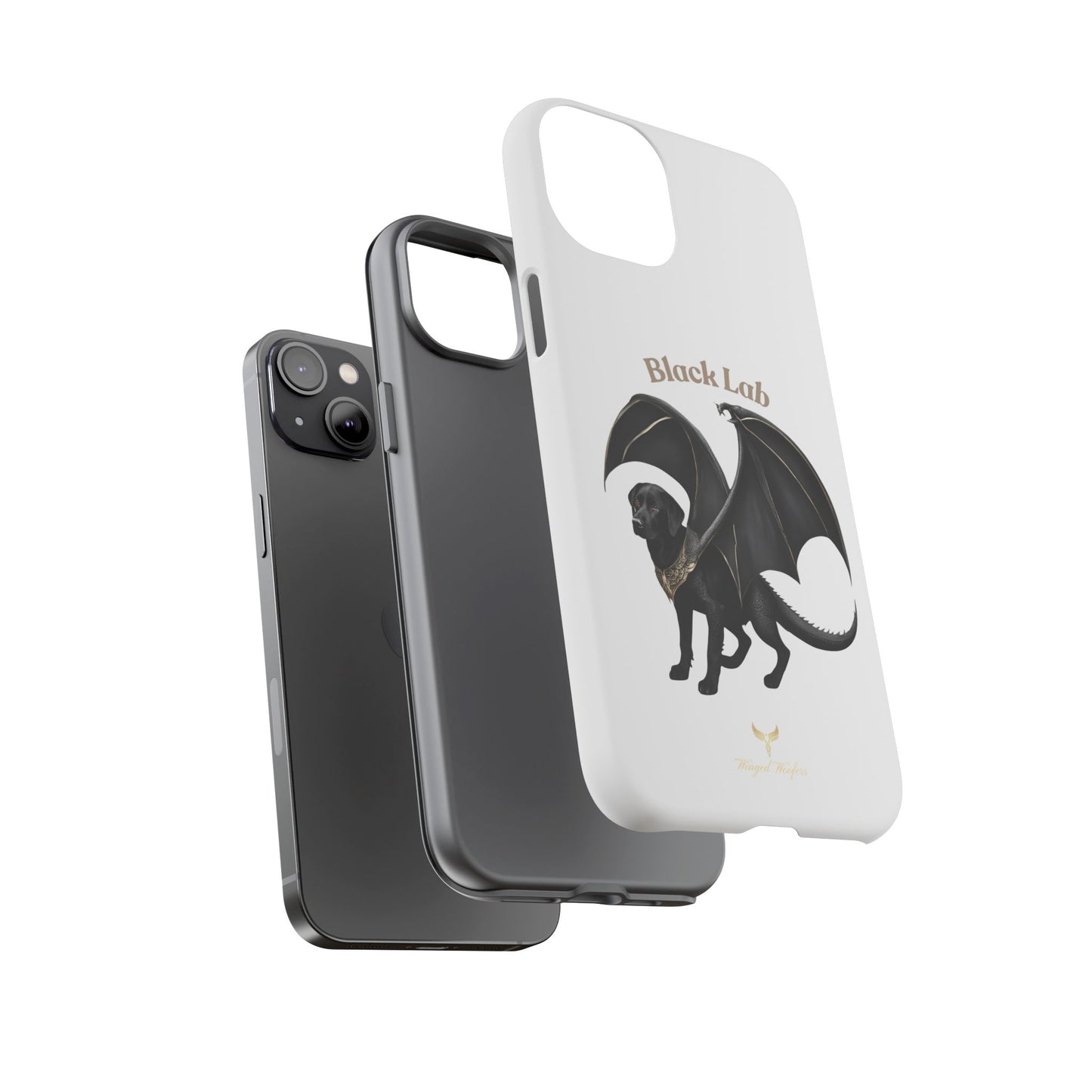 Black Labrador Dragon Case - Tough Phone Case for Pet Lovers