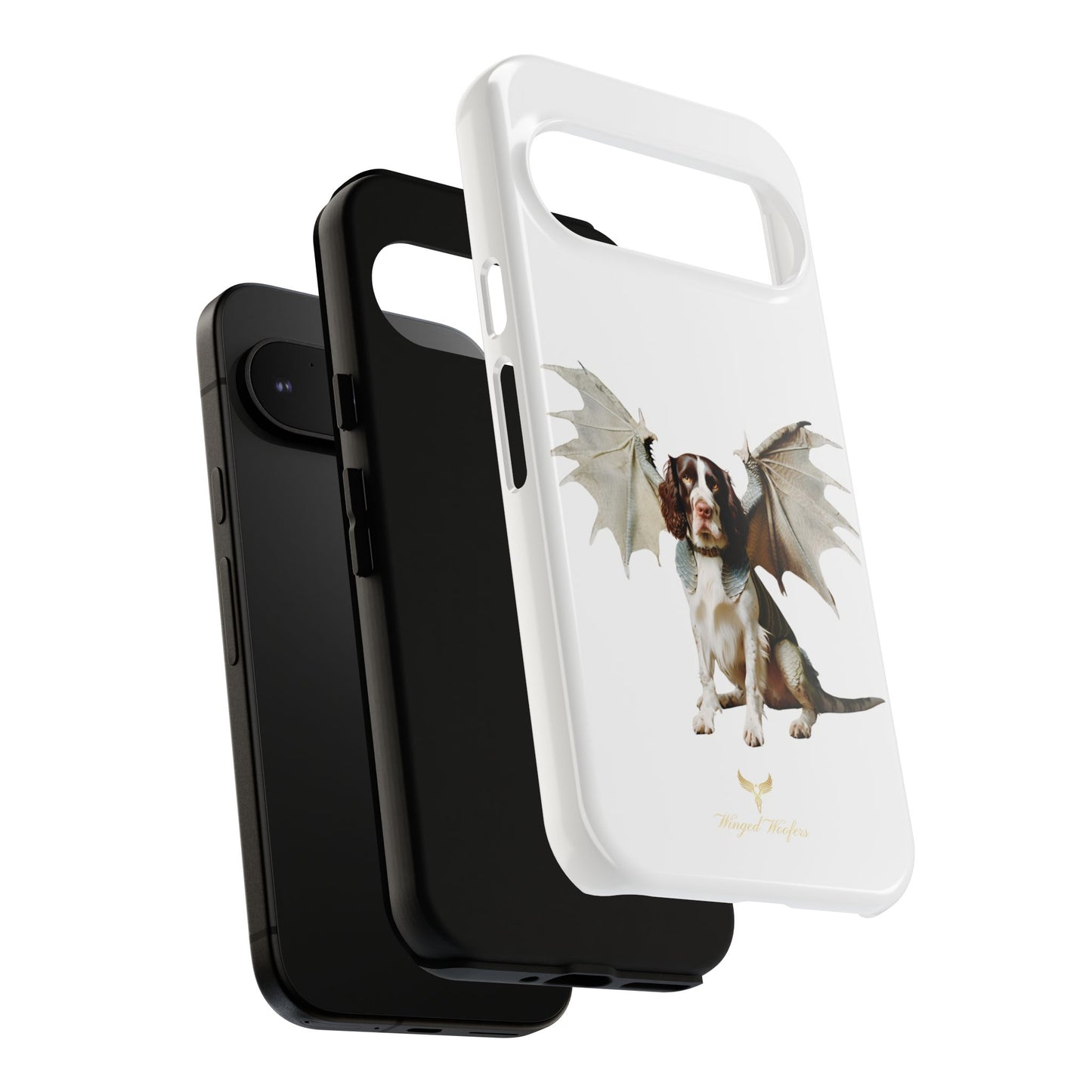 Fantasy Springer Spaniel Dog Phone Case - Tough Cases with Winged Companion Design