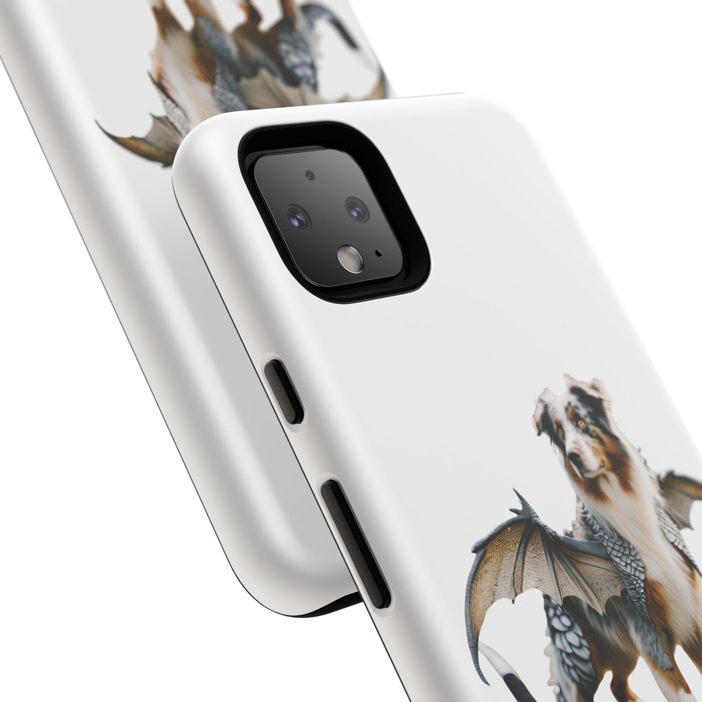 Fantasy Australian Shepherd Dog Phone Case with Wings - Tough Cases for Animal Lovers