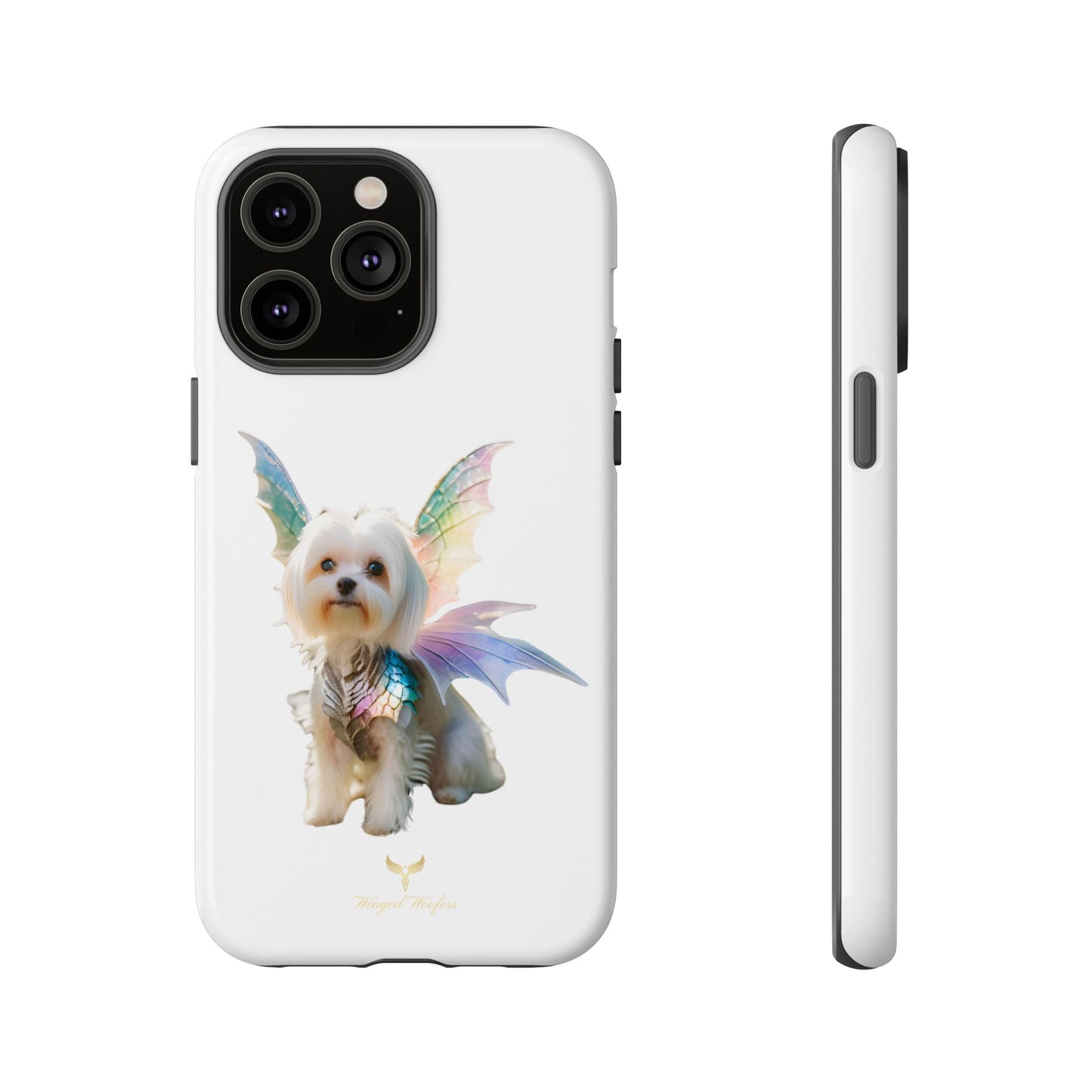 Maltese Dog with Wings Tough Phone Cases