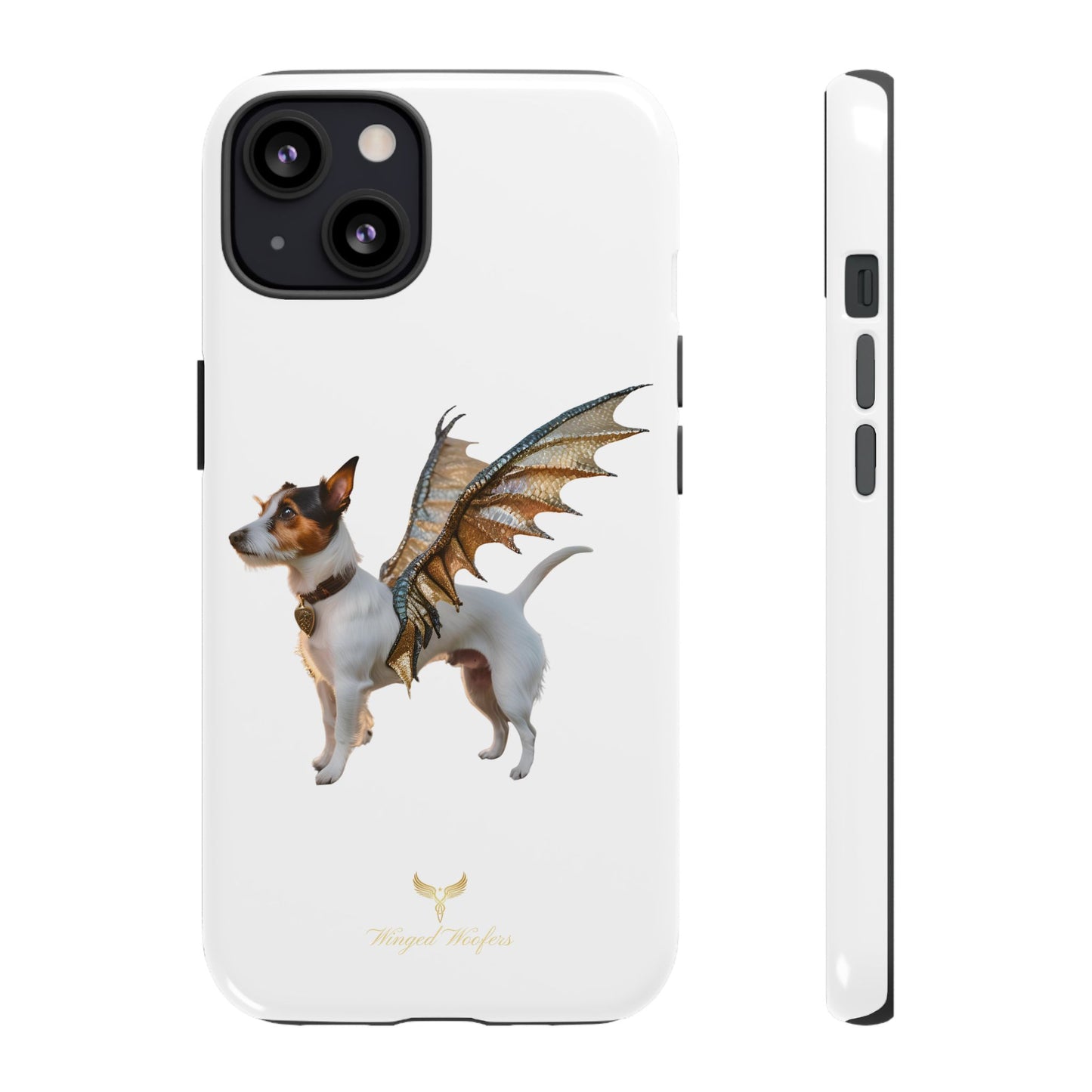 Fantasy Pet Phone Case - Tough Cases with Winged Jack Russell Dog Design