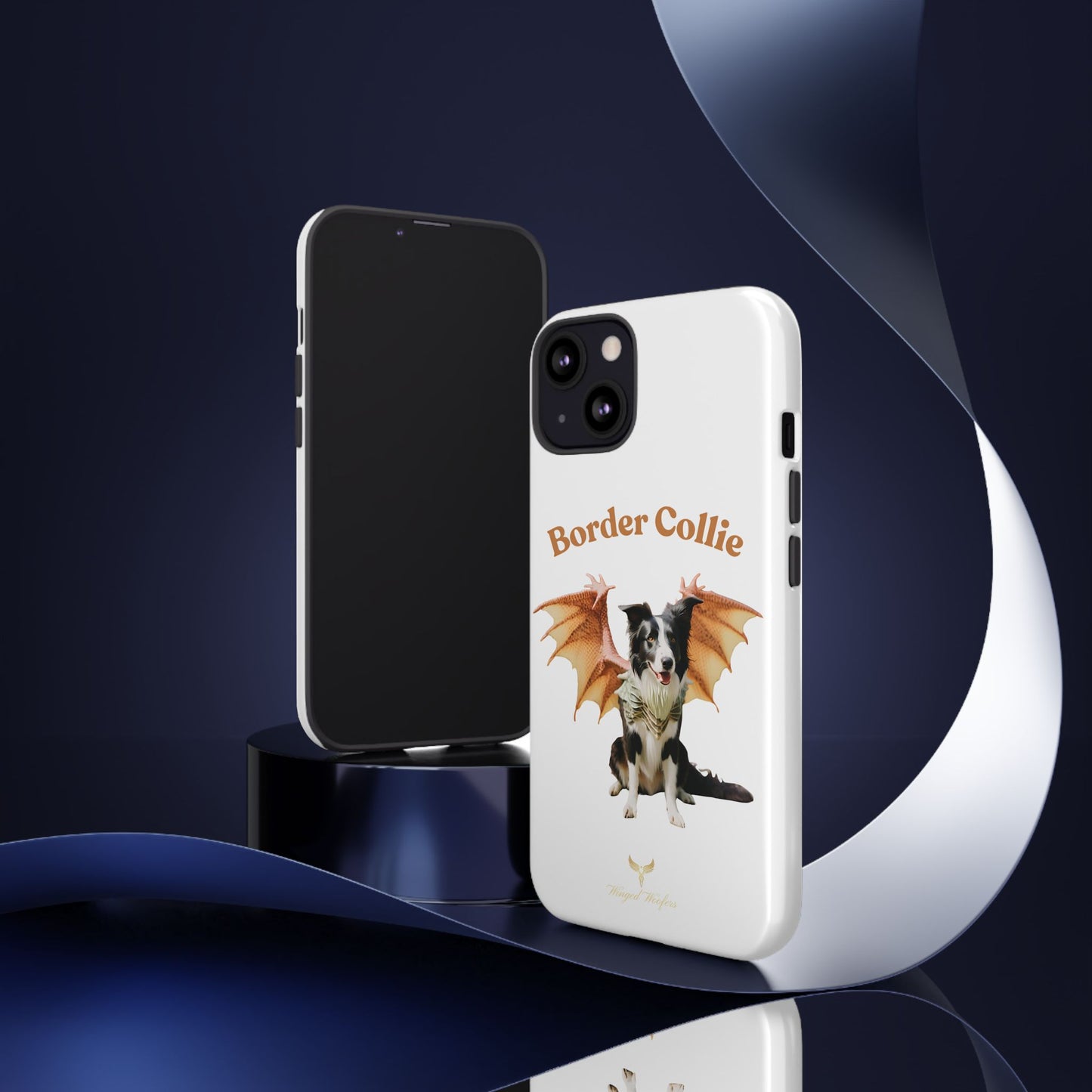 Border Collie Dragon Phone Case - Tough Cases for Dog Lovers