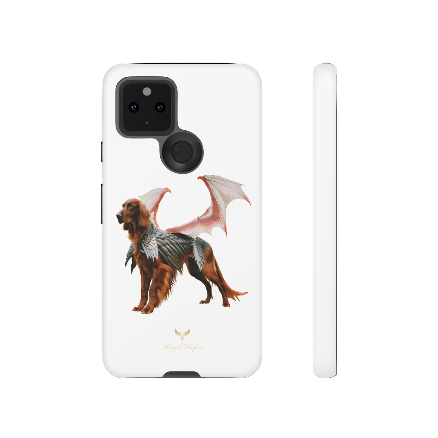 Fantasy Irish Setter with Dragon Wings Phone Case - Tough Cases with Winged Dog Design