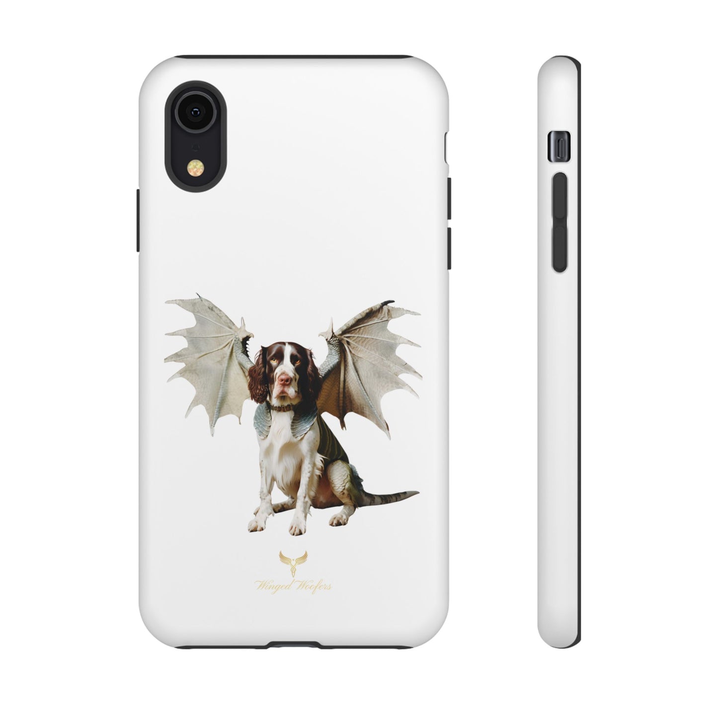 Fantasy Springer Spaniel Dog Phone Case - Tough Cases with Winged Companion Design