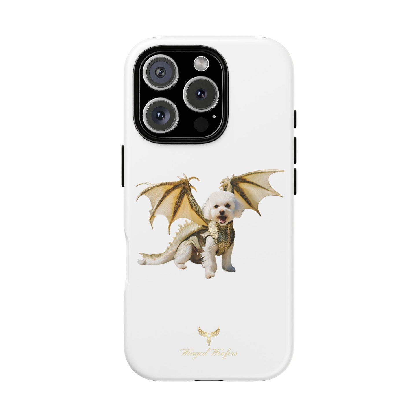 Cute Dragon Bichon Frisé Dog Phone Case - Tough and Stylish Pet-Themed Cover