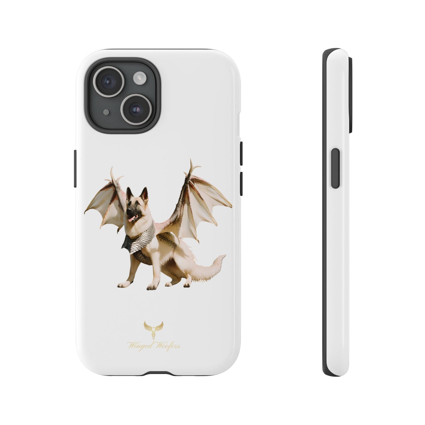 Magical White German Shepherd Dragon Dog Phone Case - Tough, Stylish Protection