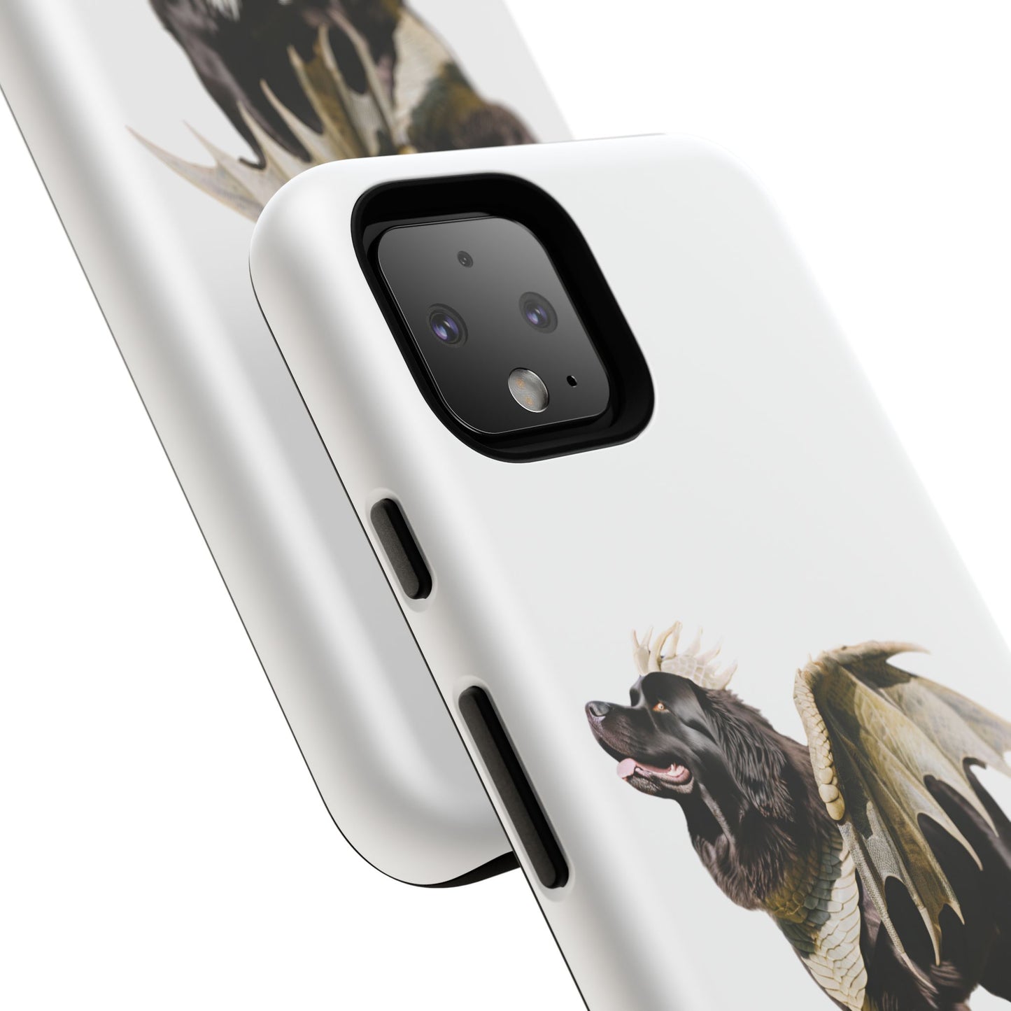 Magical Newfoundland Dog Phone Case - Tough & Stylish Cover with Winged Canine Design