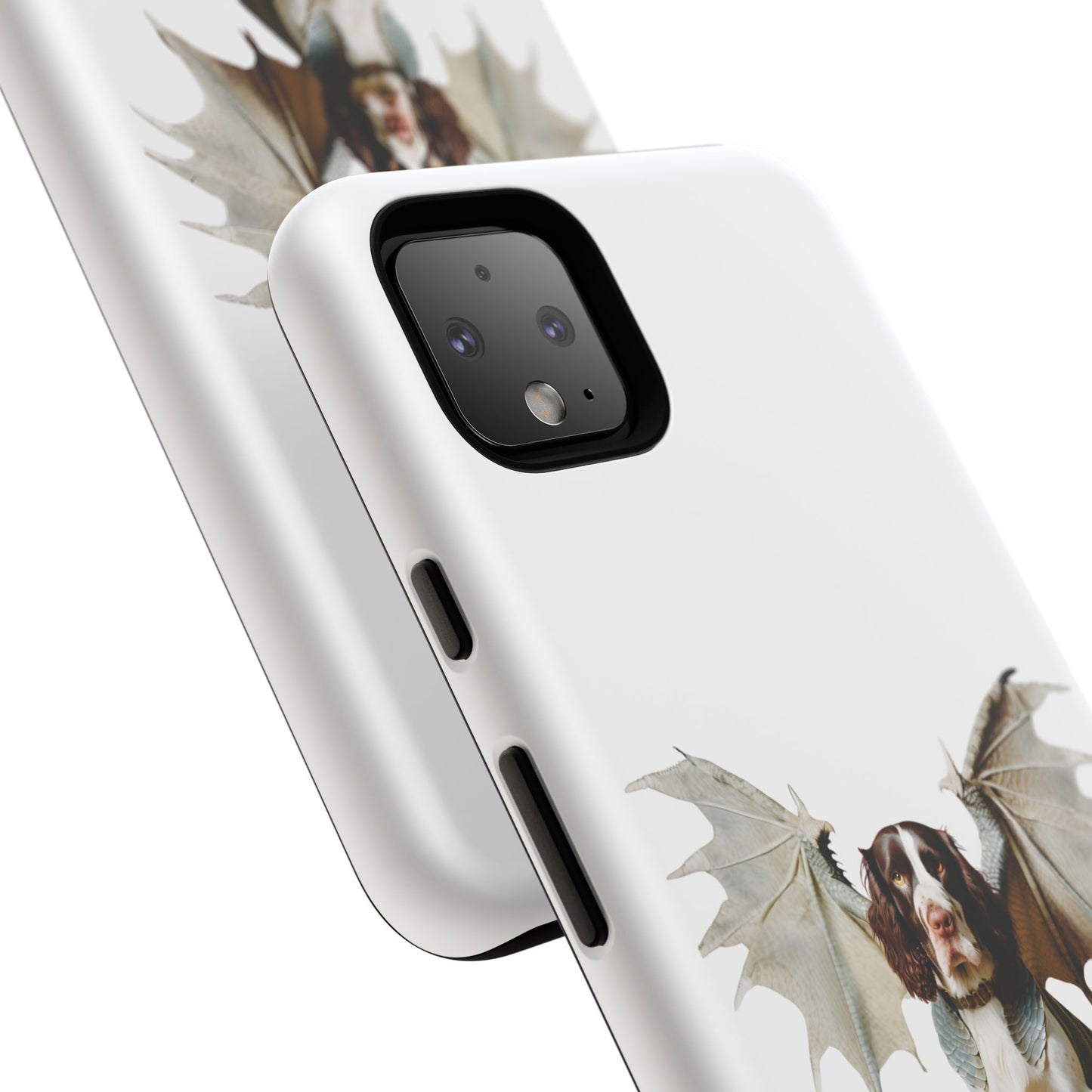 Fantasy Springer Spaniel Dog Phone Case - Tough Cases with Winged Companion Design